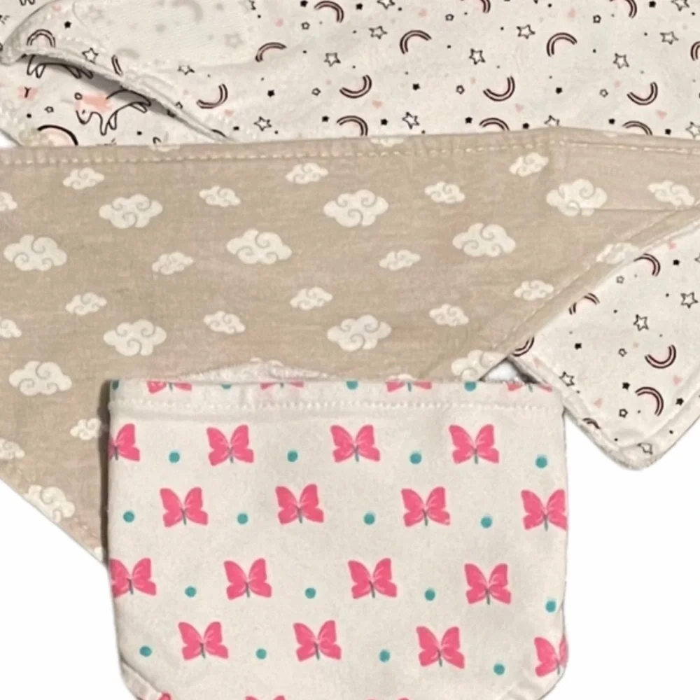 Infant / Baby Terry Cloth Bandana Bibs Set